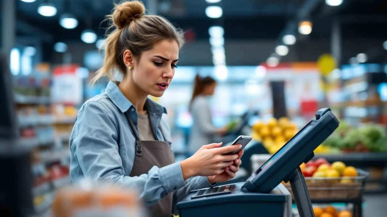 De ‘pin-fout’: waarom je bij de zelfscankassa dit weekend beter niet met je telefoon kunt betalen